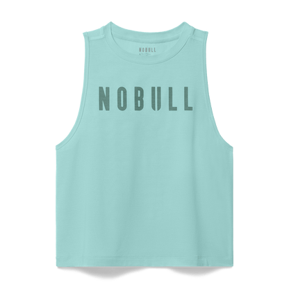 Women's Blue Haze NOBULL Muscle Tank Flat Lay Angle.
