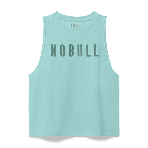 Women's Blue Haze NOBULL Muscle Tank Flat Lay Angle.