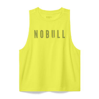 Women's Zest NOBULL Muscle Tank Flat Lay Angle.