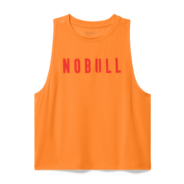 Women's Flare NOBULL Muscle Tank Flat Lay Angle.