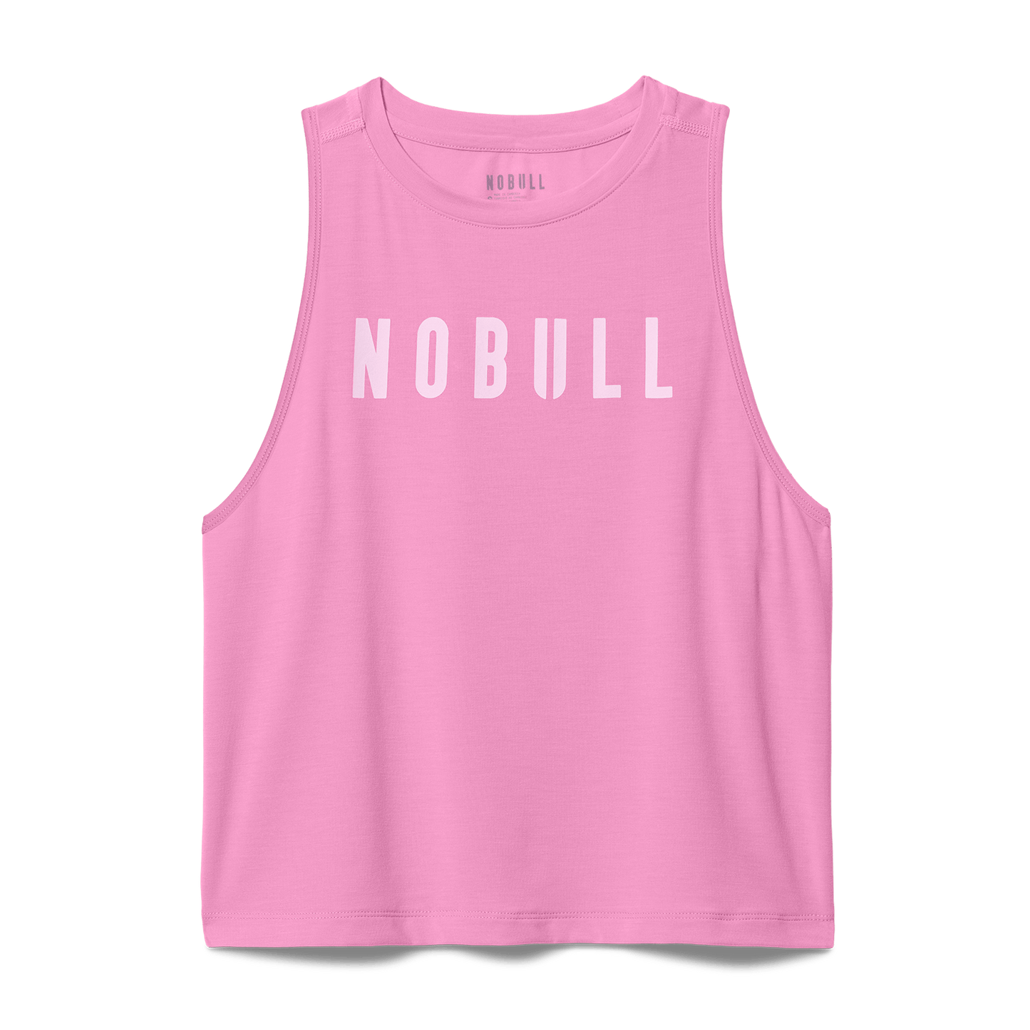 Women's Soft Pink NOBULL Muscle Tank Flay Lay Angle.