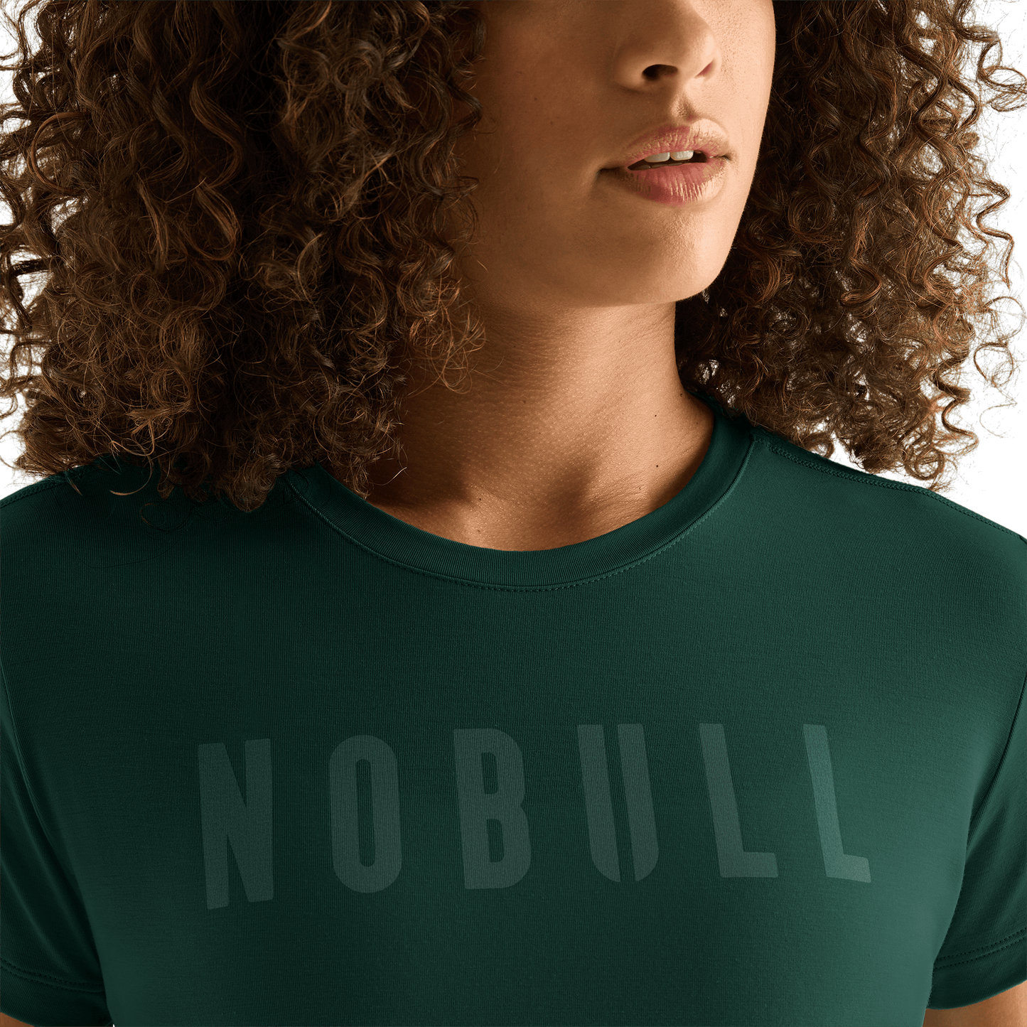 Women's Dark Ivy NOBULL Tee Detail Angle.
