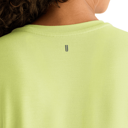 Women's Pear NOBULL Tee Detail Angle.