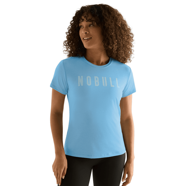 Women's Alaskan Blue NOBULL Tee Front Angle.