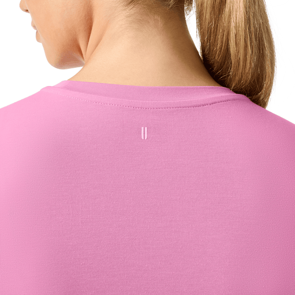 Women's Soft Pink NOBULL Tee Back Detail Angle.