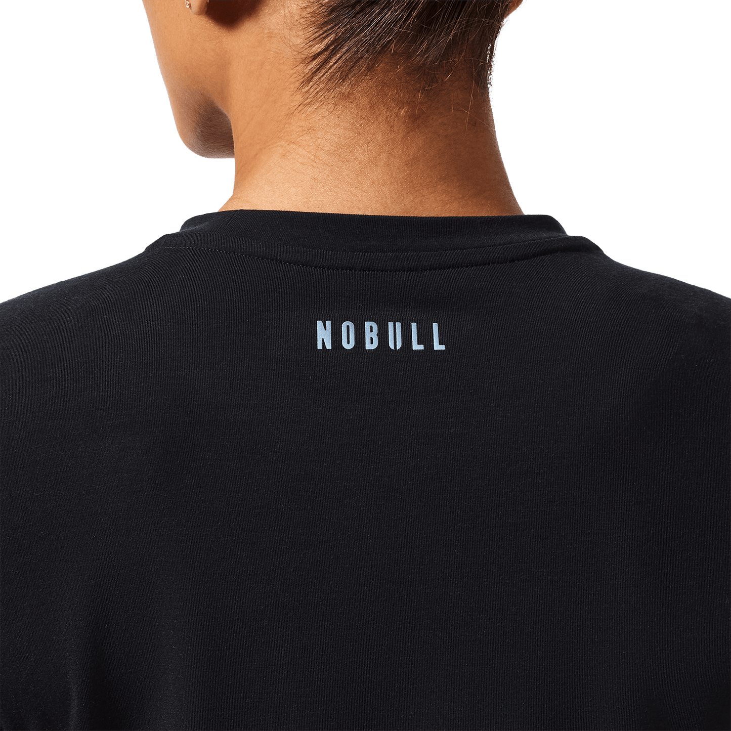 Women's Black NOBULL U Boxy Tee Back Detail Angle.