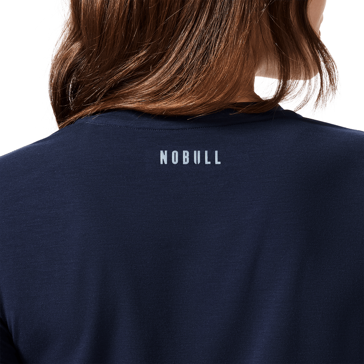 Women's Night Navy NOBULL U Tee Back Detail Angle.