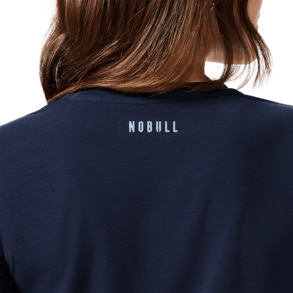 Women's Night Navy NOBULL U Tee Back Detail Angle.