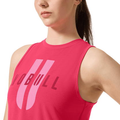 Women's Punch NOBULL U Muscle Tank Front Detail On Body Angle.