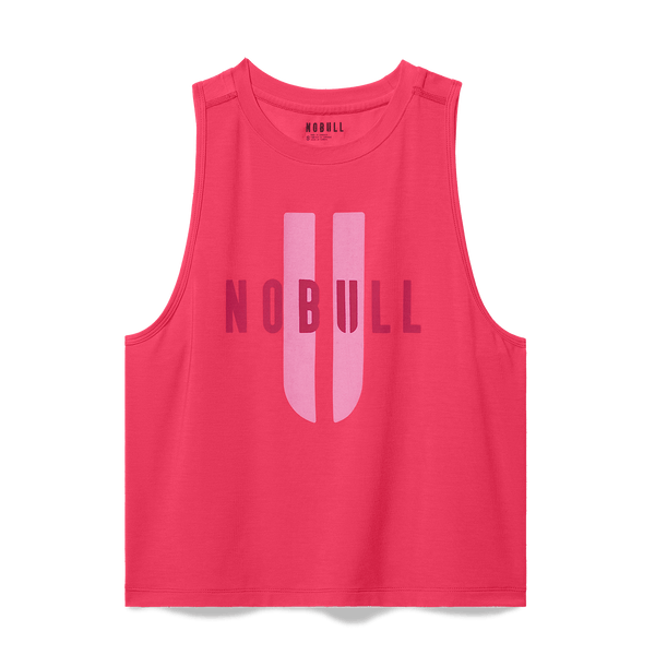 Women's Punch NOBULL U Muscle Tank Flat Lay Angle.