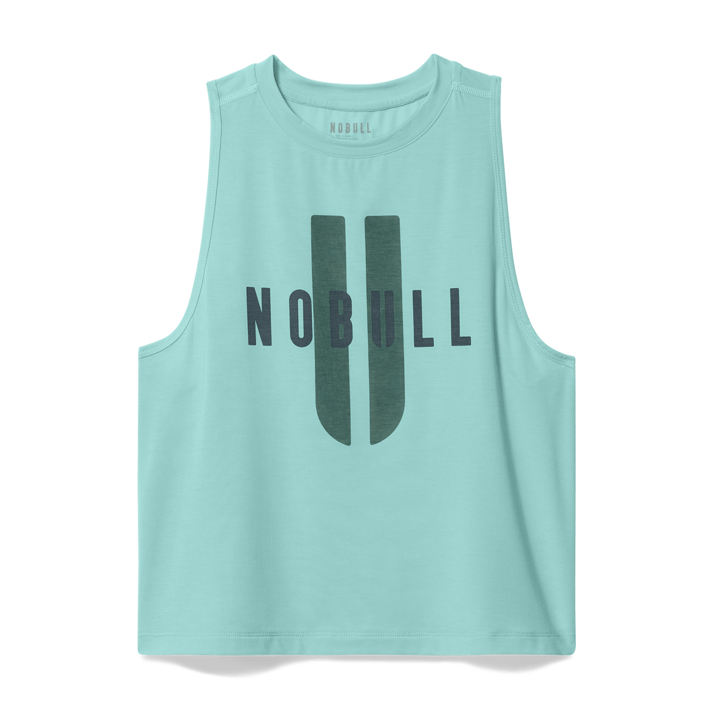 Women's Blue Haze NOBULL U Muscle Tank Flat Lay Angle.