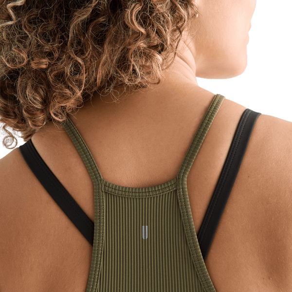Women's Ribbed Halter Crop Tank