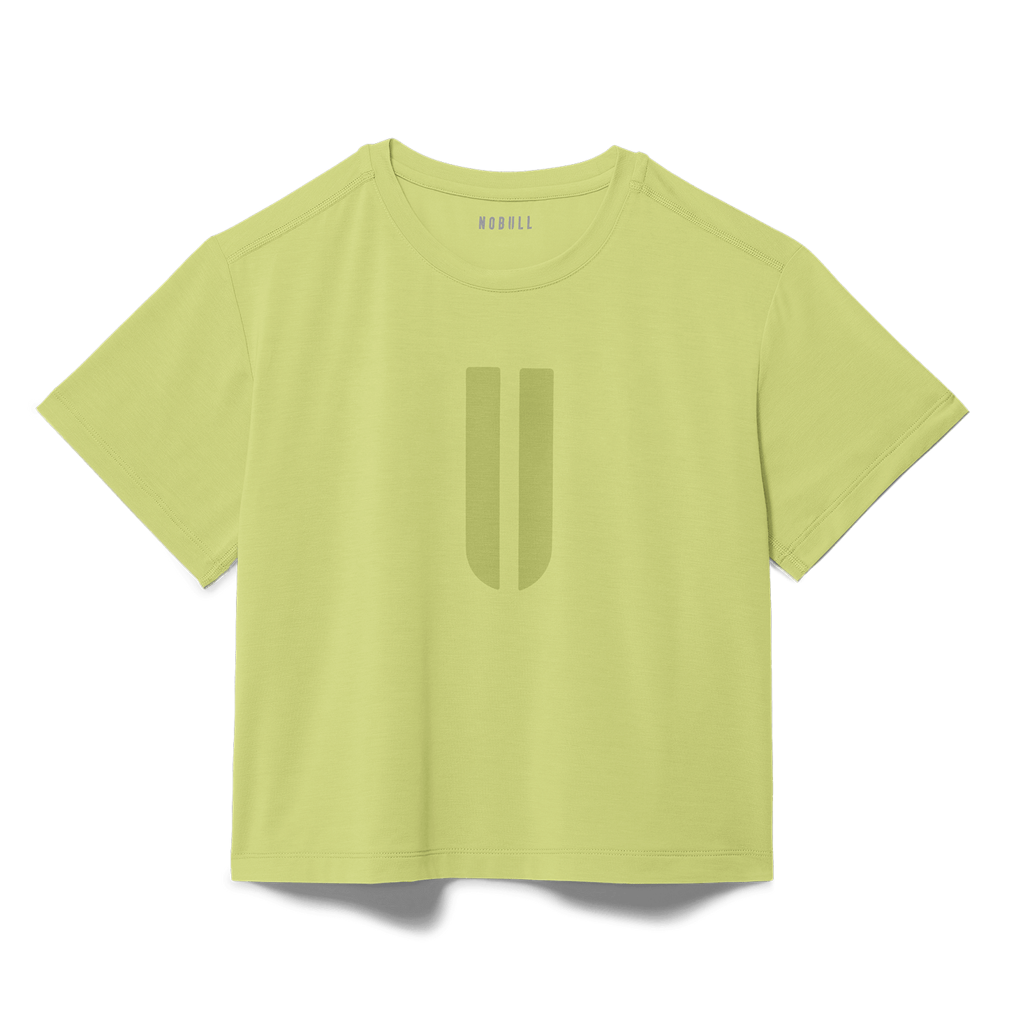 Women's Pear U Boxy Tee Flat Lay Angle.