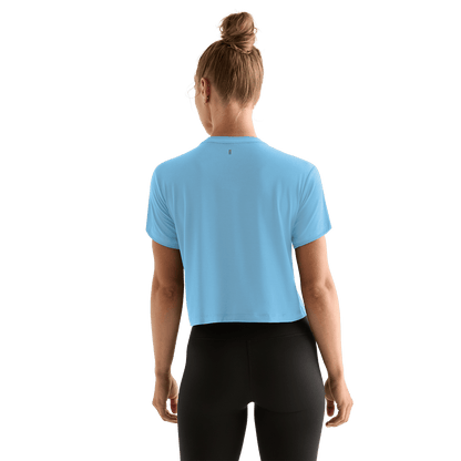 Women's Alaskan Blue U Boxy Tee Back Angle.