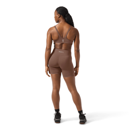 Women's Acorn U High-Rise Matte Short 6" Back Full Body Angle.