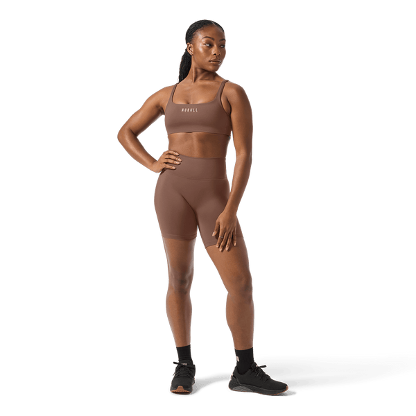 Women's Acorn U High-Rise Matte Short 6" Front Full Body Angle.
