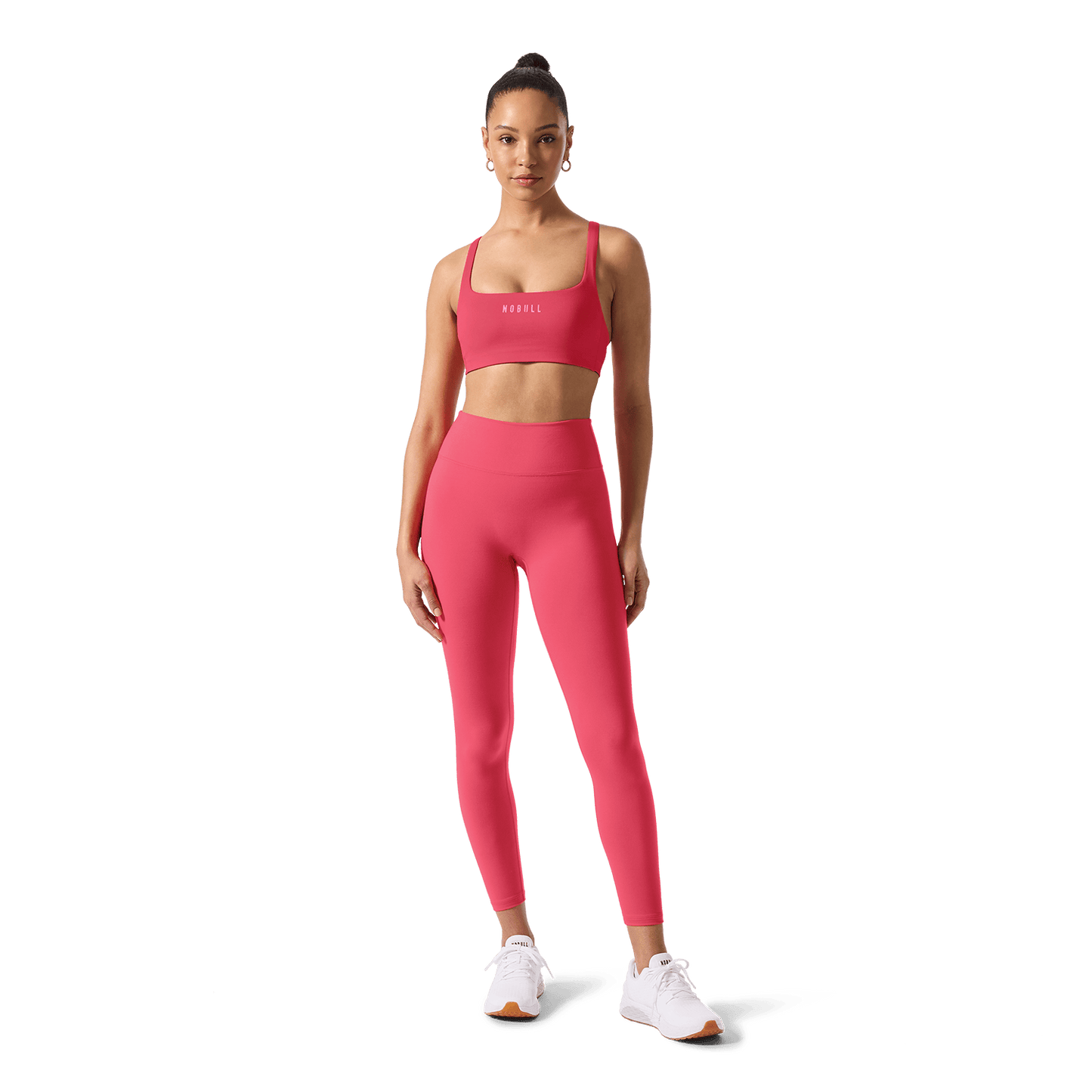 Women's Punch U High-Rise Matte Tight 25" Front Full Body Angle.