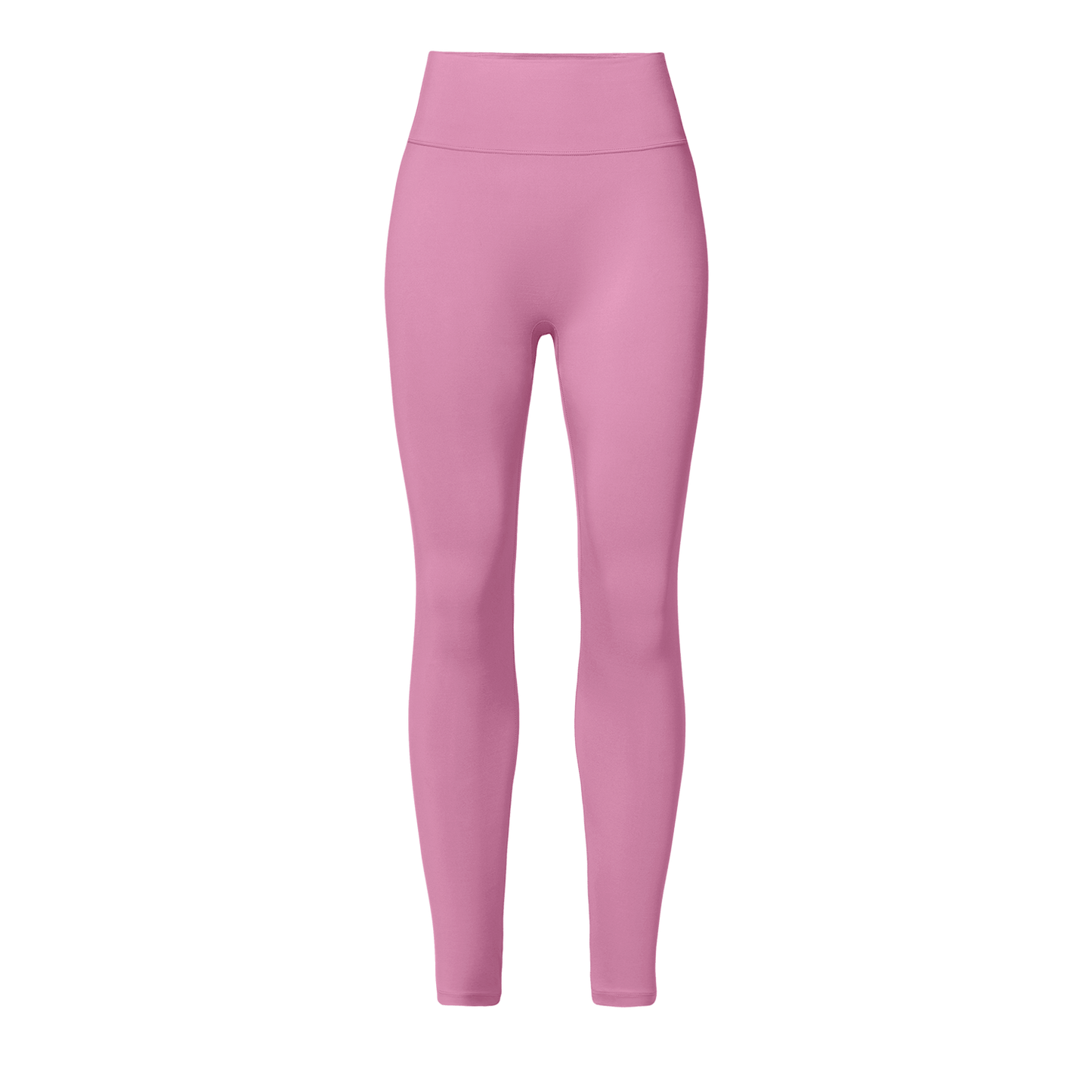 Women's Soft Pink U High-Rise Matte Tight 25" Front Silhouette Angle.