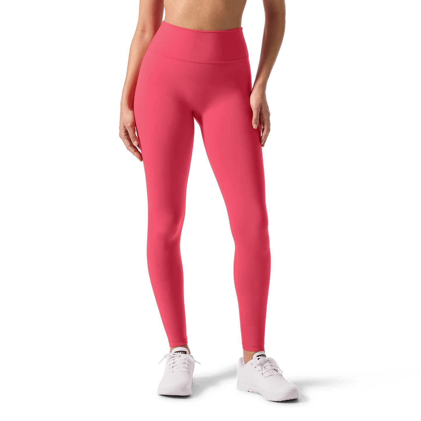 Women's Punch U High-Rise Matte Tight 28" Front Lower Body Angle.