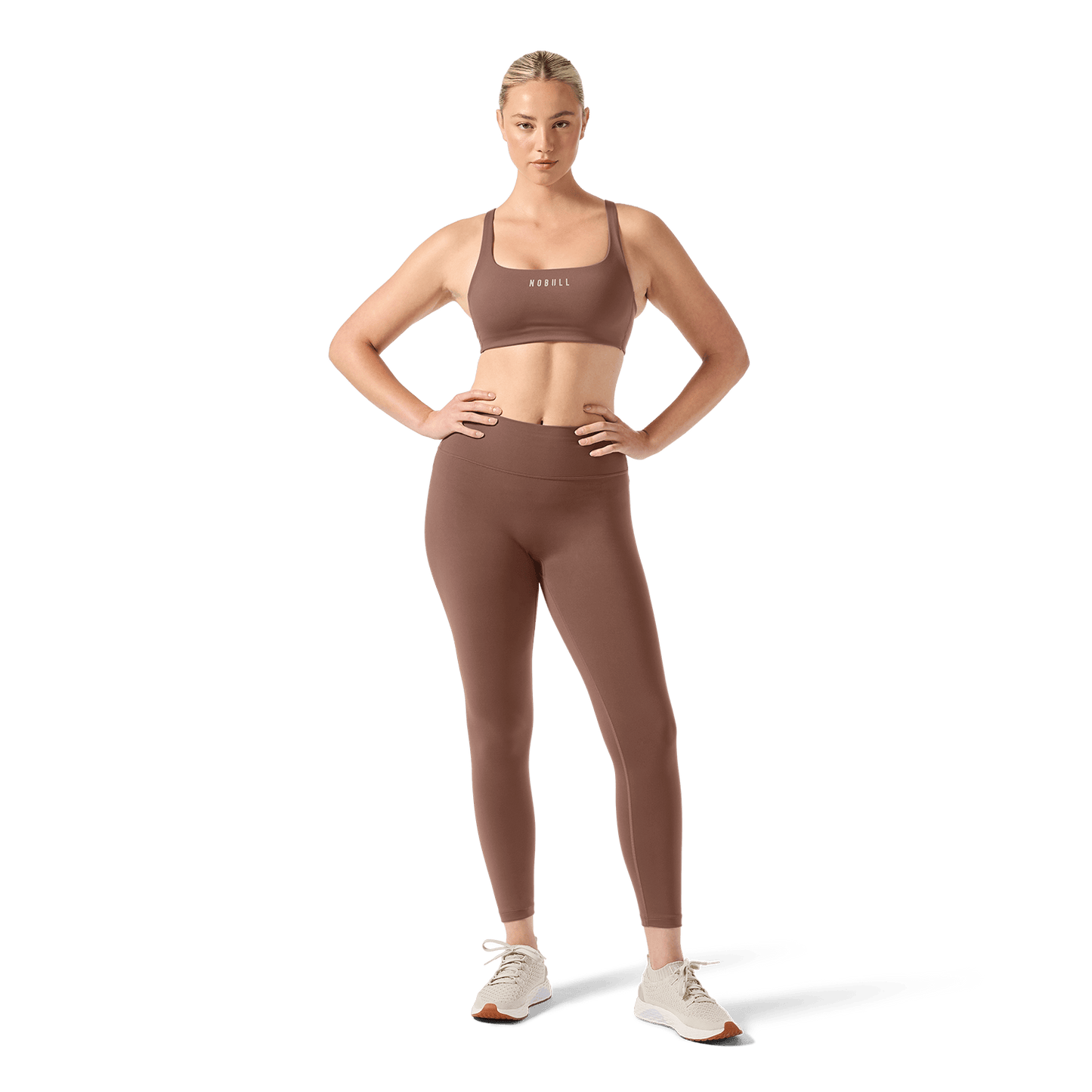 Women's Acorn U High-Rise Matte Tight 28" Front Full Body Angle.