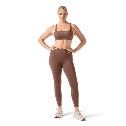 Women's Acorn U High-Rise Matte Tight 28" Front Full Body Angle.