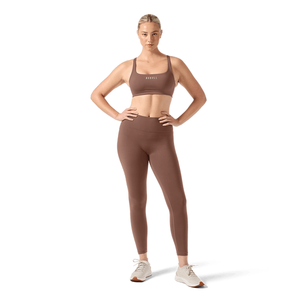 Women's Acorn U High-Rise Matte Tight 28" Front Full Body Angle.