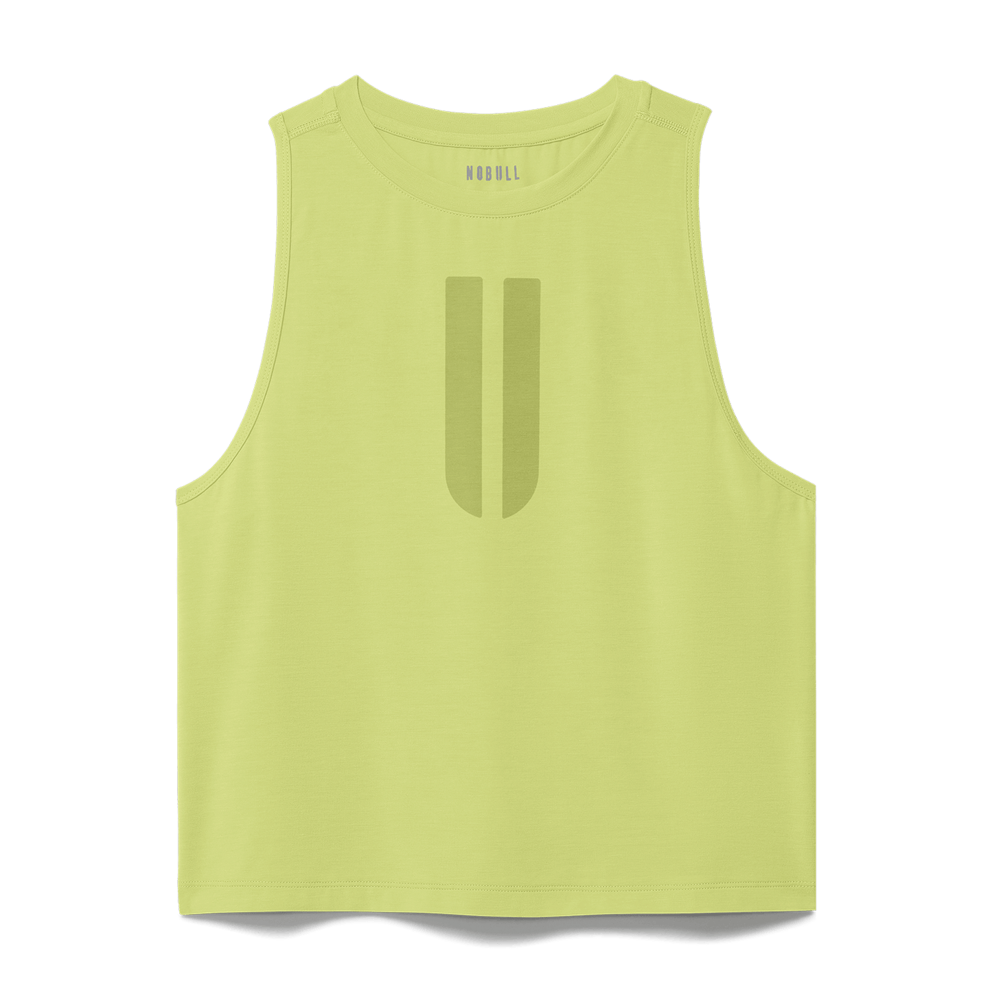 Women's Pear U Muscle Tank Flat Lay Angle.