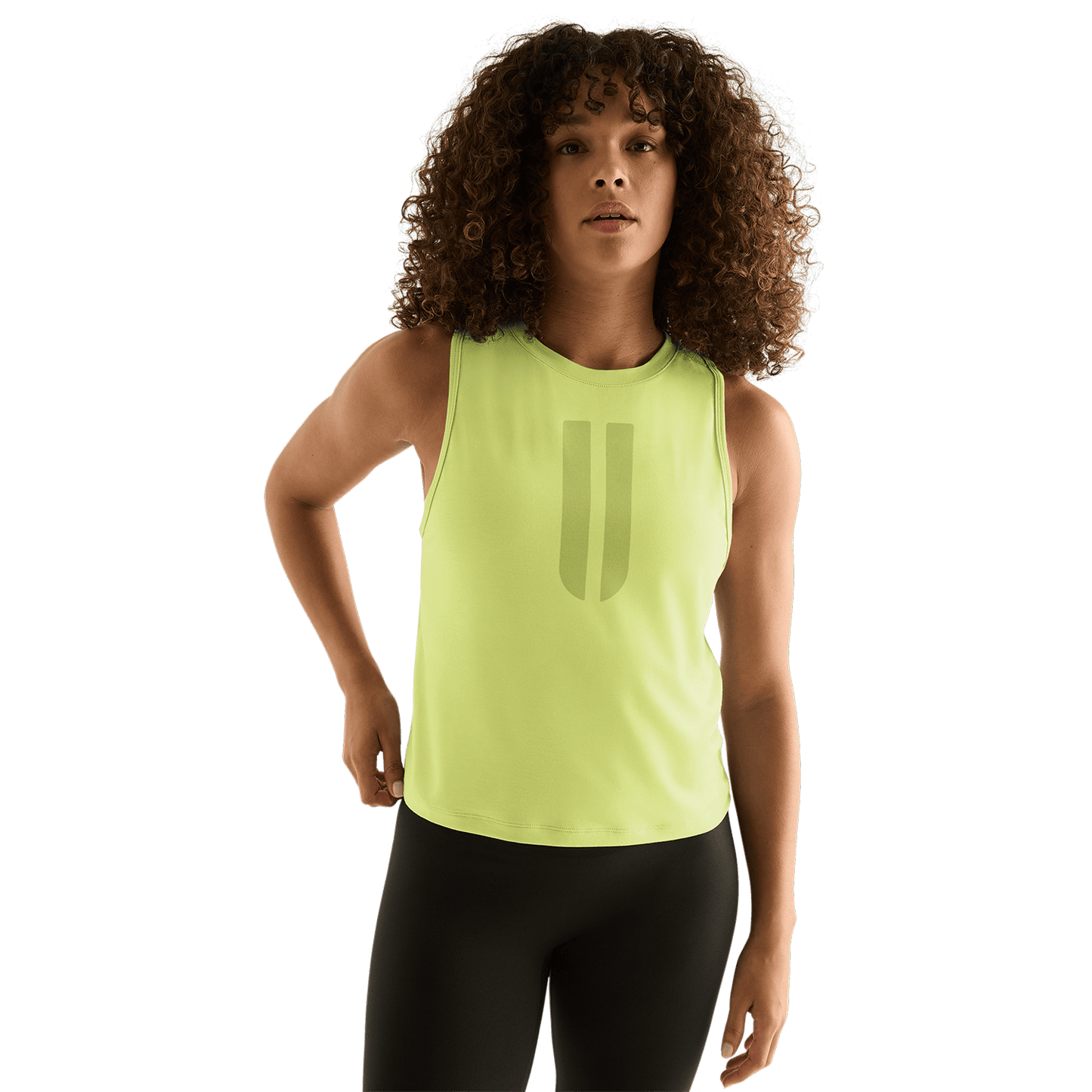 Women's Pear U Muscle Tank Front Angle.