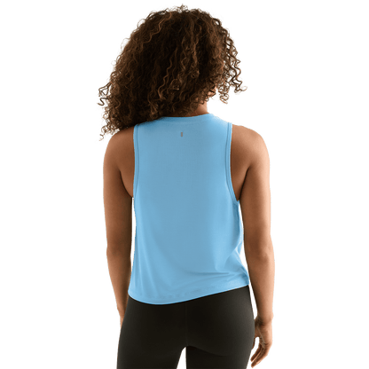 Women's Alaskan Blue U Muscle Tank Back Angle.