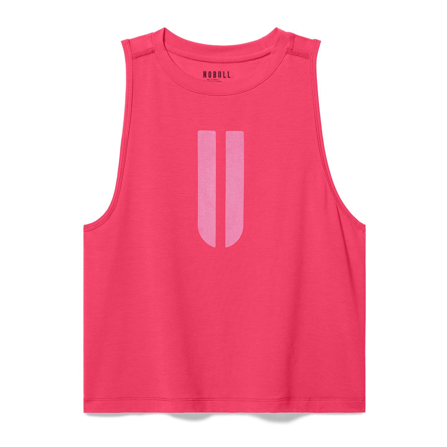 Women's Punch U Muscle Tank Flat Lay Angle.