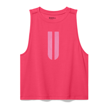 Women's Punch U Muscle Tank Flat Lay Angle.
