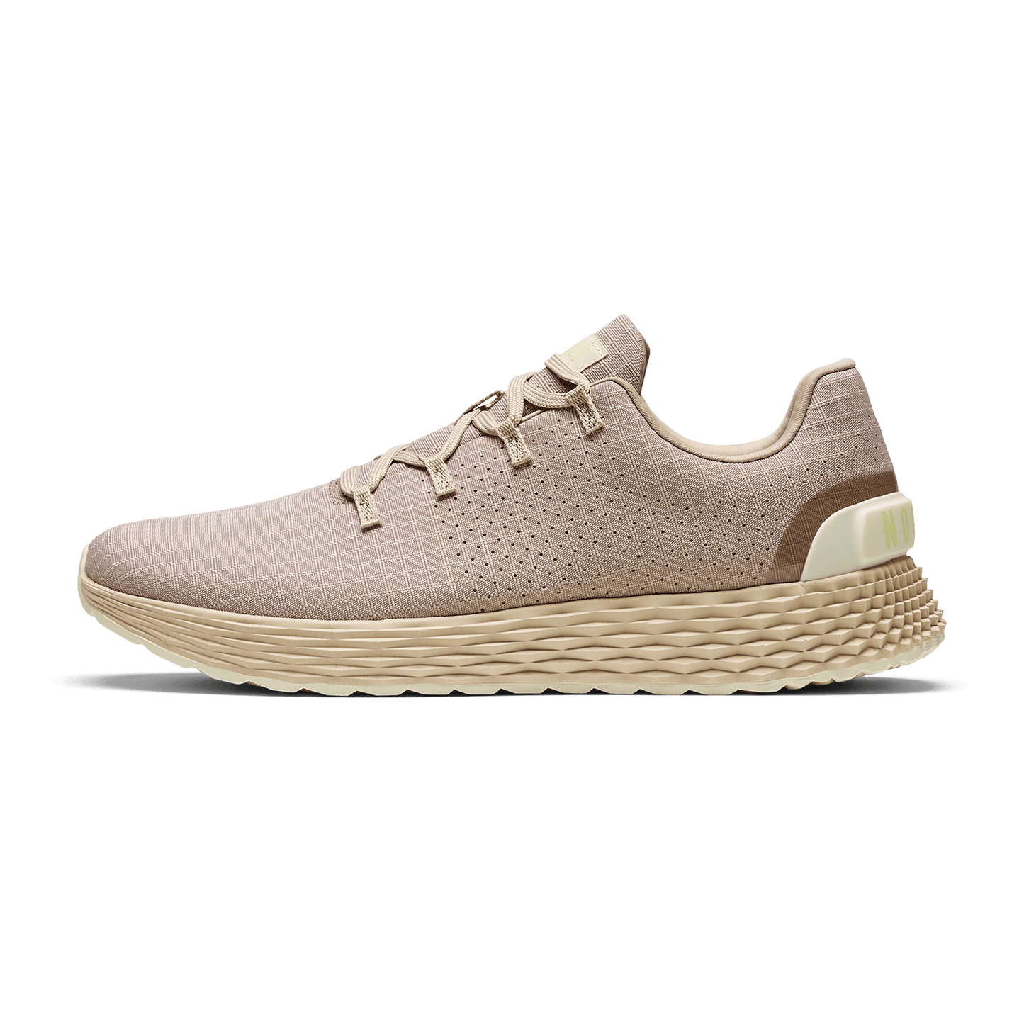 Taupe Allday 365 Shoe Side Angle.