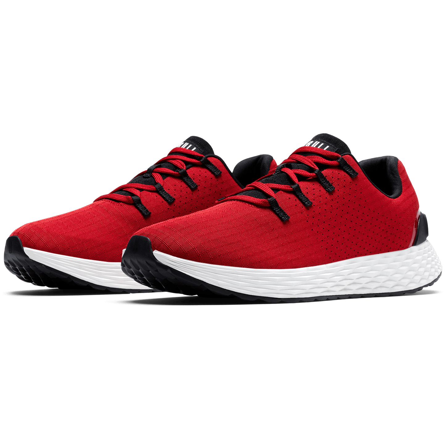 Equestrian Red Classic White Allday 365 Shoe Front Side Angle.