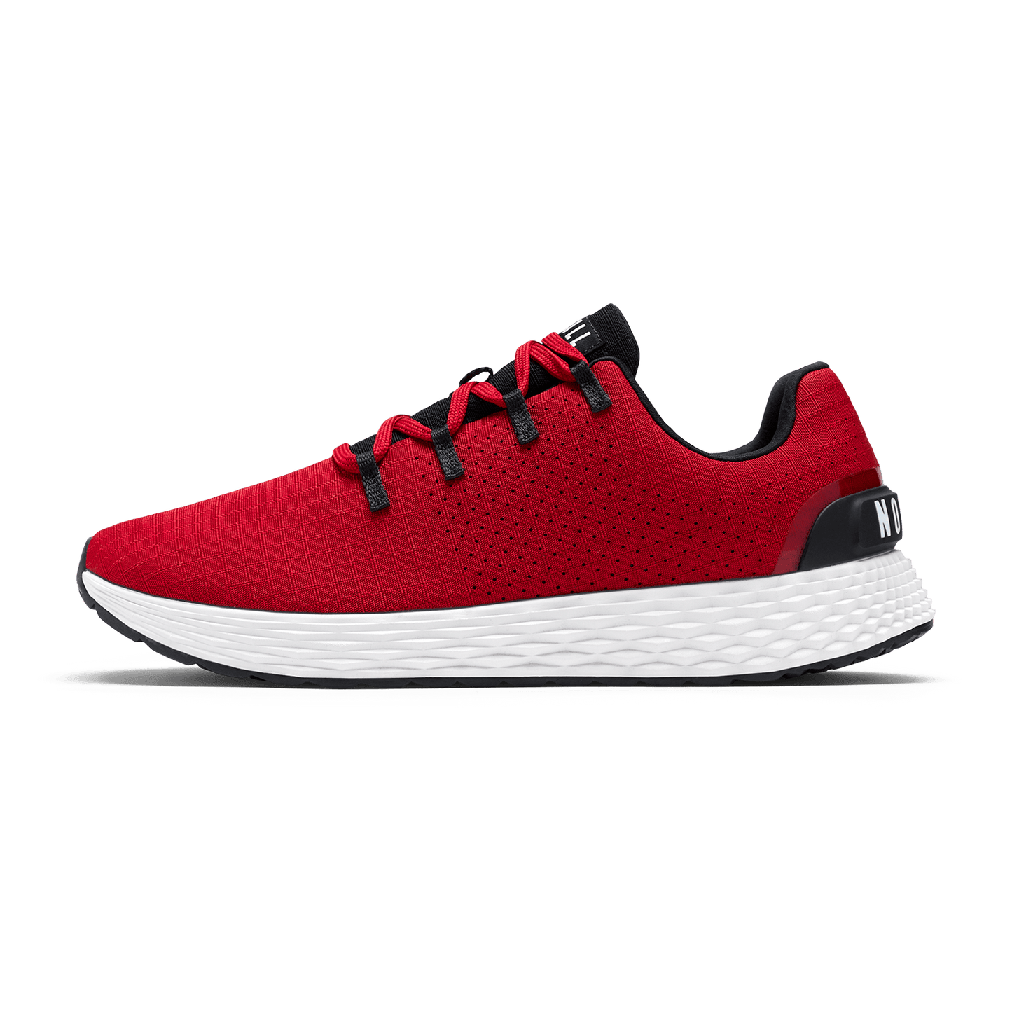 Equestrian Red Classic White Allday 365 Shoe Side Angle.