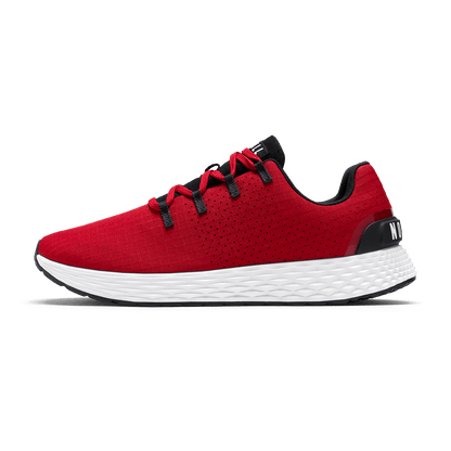 Equestrian Red Classic White Allday 365 Shoe Side Angle.
