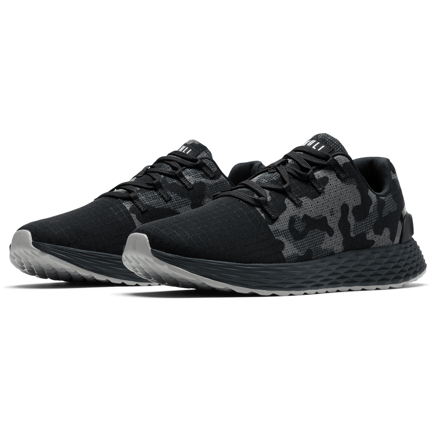 Black Jungle Camo Allday 365 Shoe Front Side Angle.