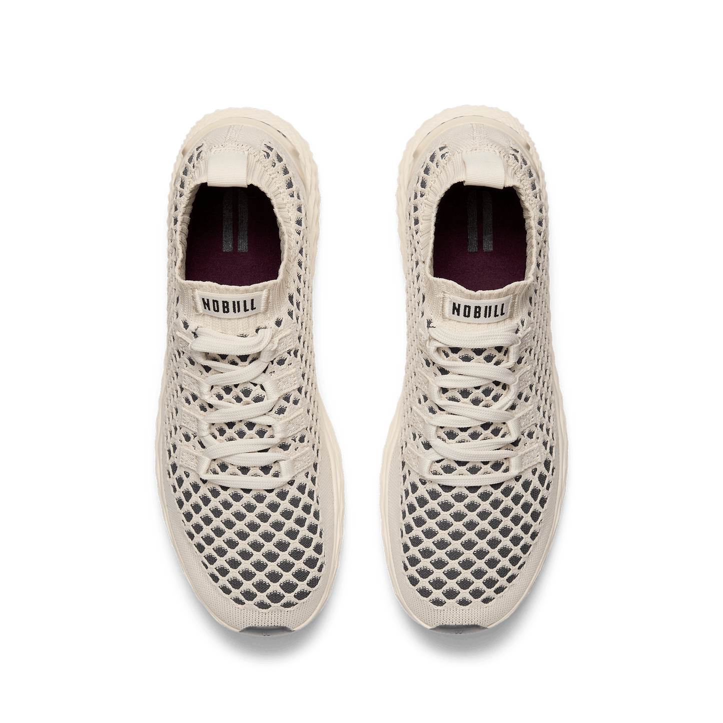 Light Ecru Allday Knit Shoes Above Angle.