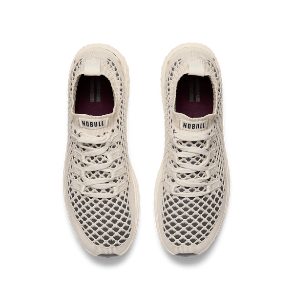 Light Ecru Allday Knit Shoes Above Angle.