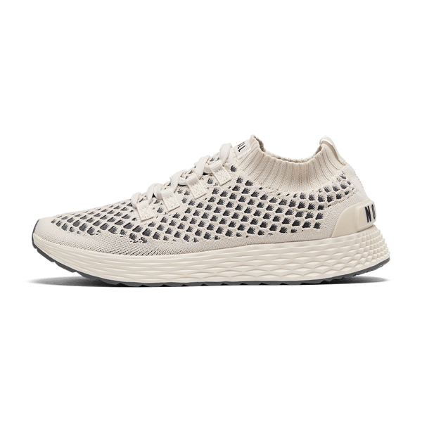 Light Ecru Allday Knit Shoes Side Angle.