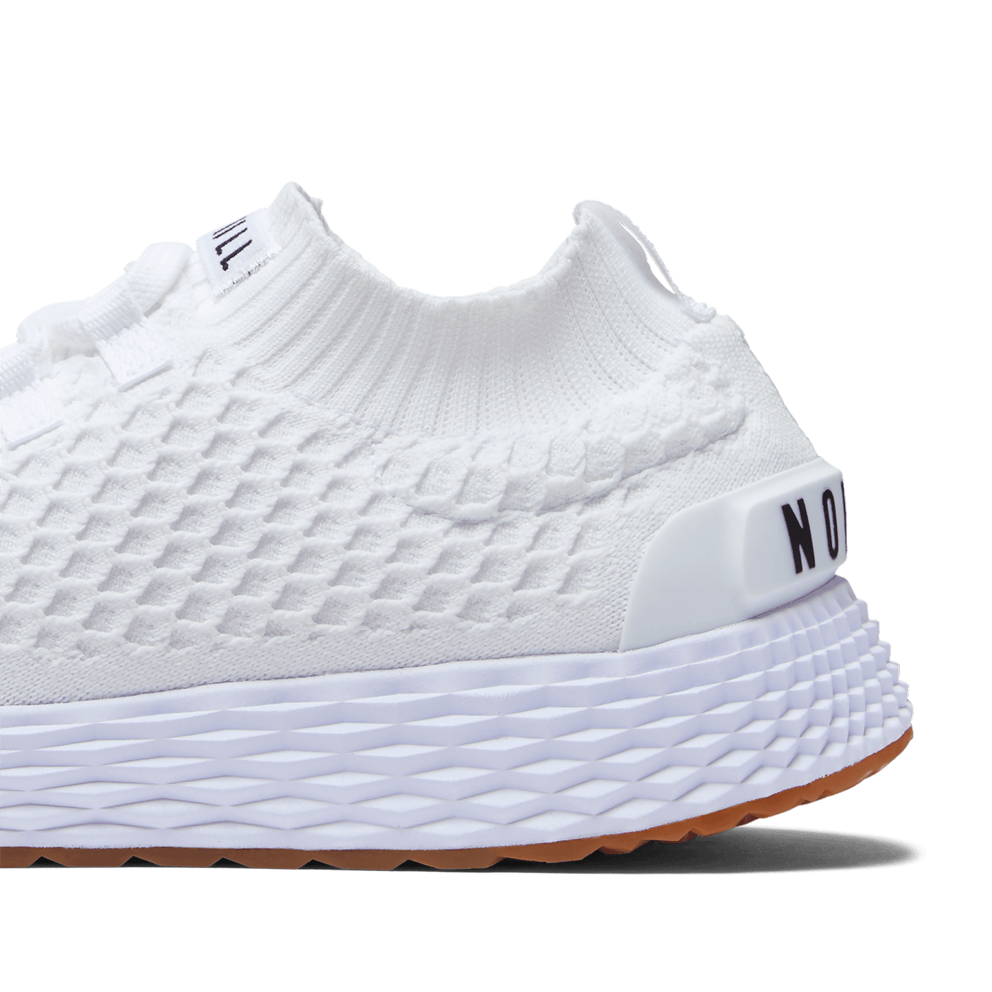 White Gum Allday Knit Shoe Detail Angle.