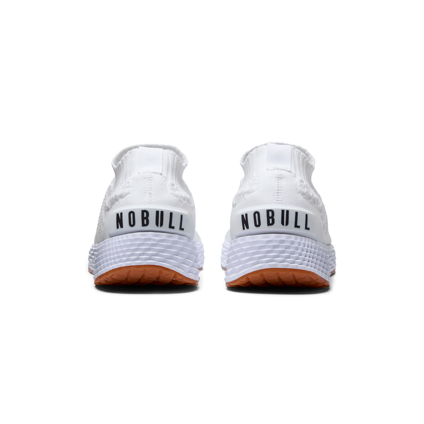 White Gum Allday Knit Shoe Back Angle.