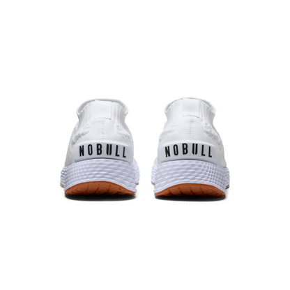 White Gum Allday Knit Shoe Back Angle.