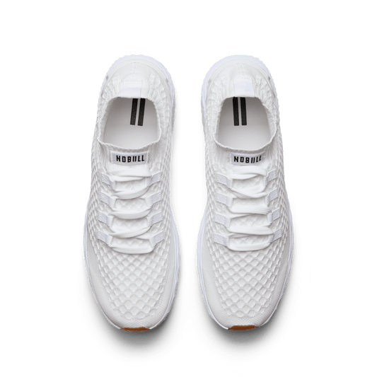 White Gum Allday Knit Shoe Above Angle.