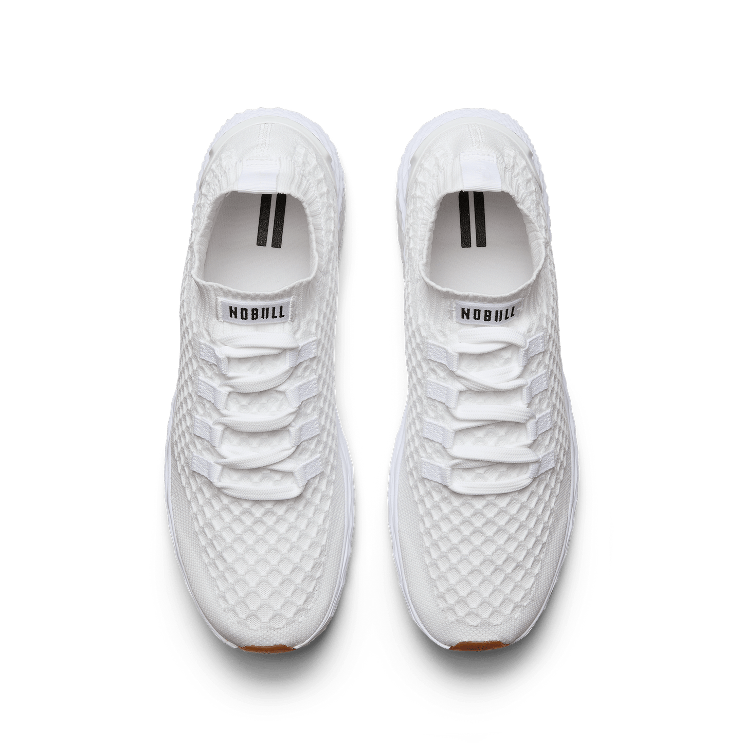 White Gum Allday Knit Shoe Above Angle.