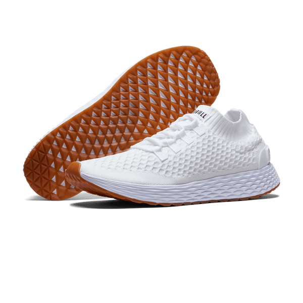 White Gum Allday Knit Shoe Angled.