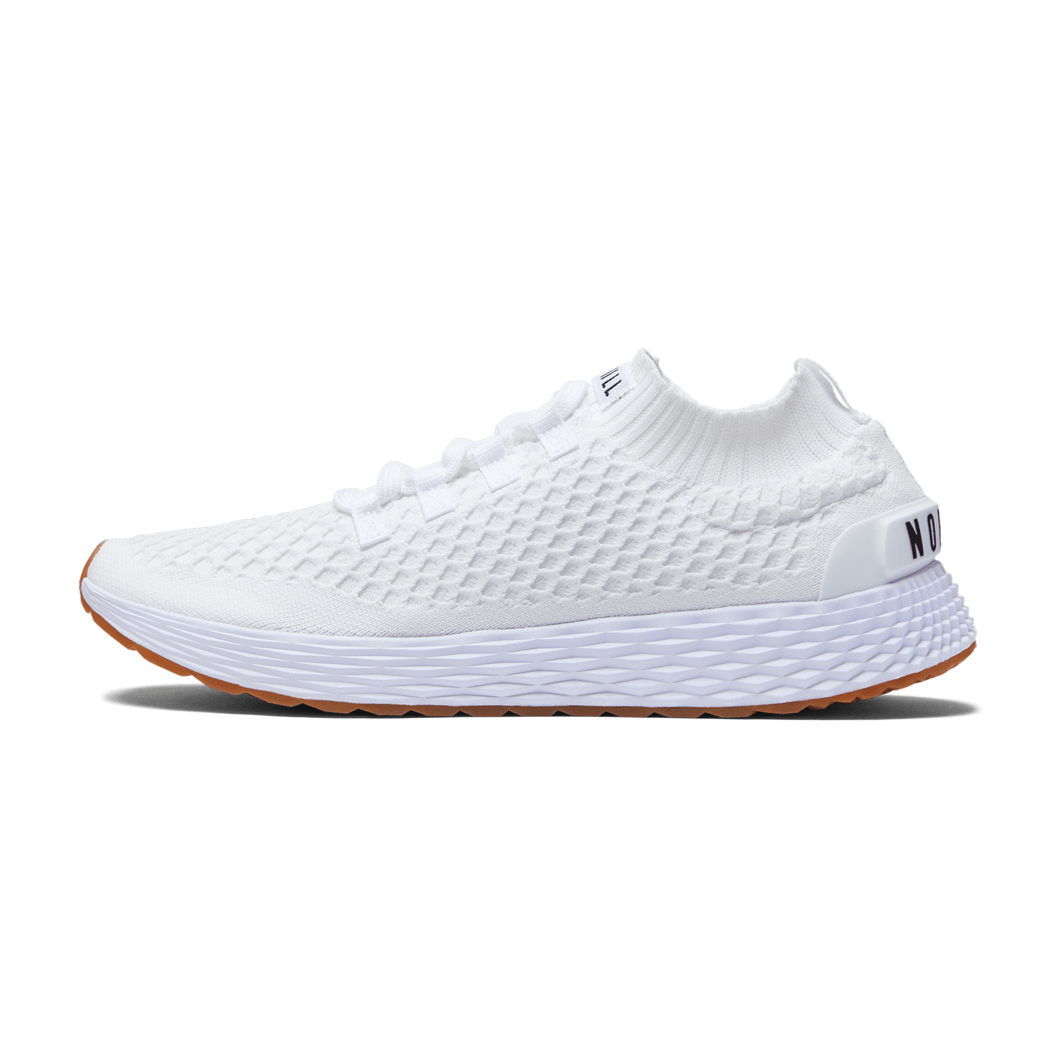 White Allday Knit Shoe Side Angle.