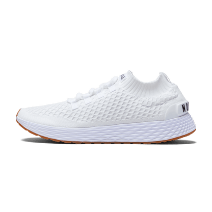 White Allday Knit Shoe Side Angle.