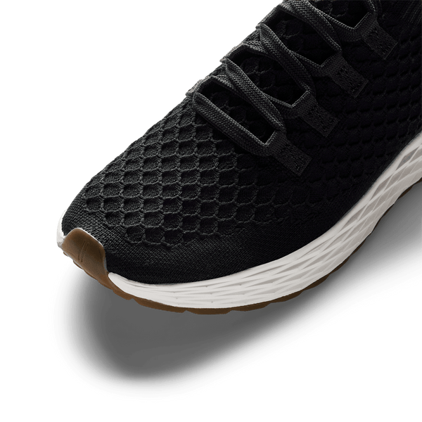 Jet Black Allday Knit Shoe Detail Angle.