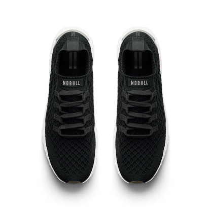 Jet Black Allday Knit Shoe Overhead Angle.