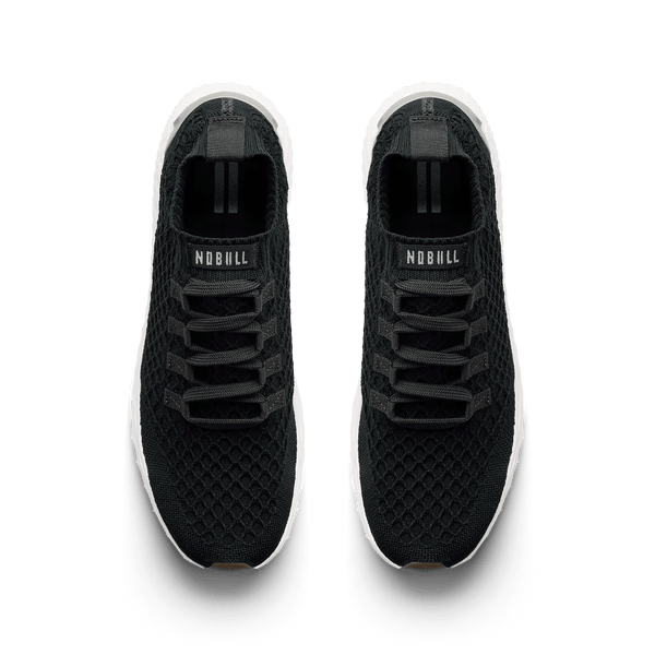 Jet Black Allday Knit Shoe Overhead Angle.